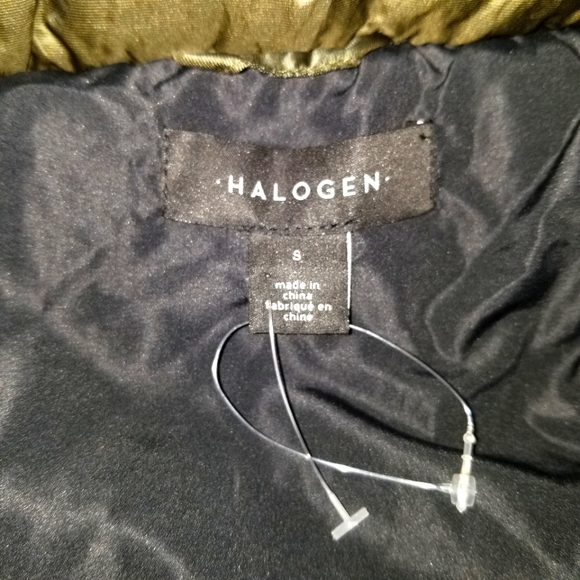 Halogen Woman’s Long Green Parka. NWOT Size SM - Picture 6 of 13